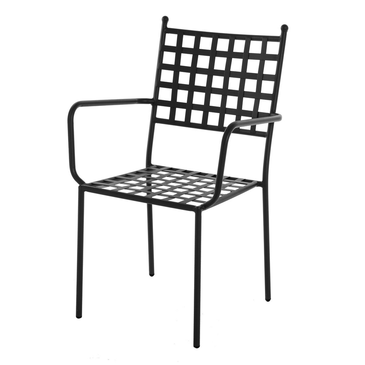 Vrtni stol Cartago 56 x 55 x 90 cm Sort Jern